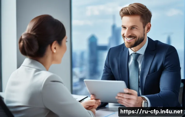 재무설계사의 고객 유지 전략 - **Prompt 1: Building Trust and Understanding**
"A professional male financial advisor, late 30s,...